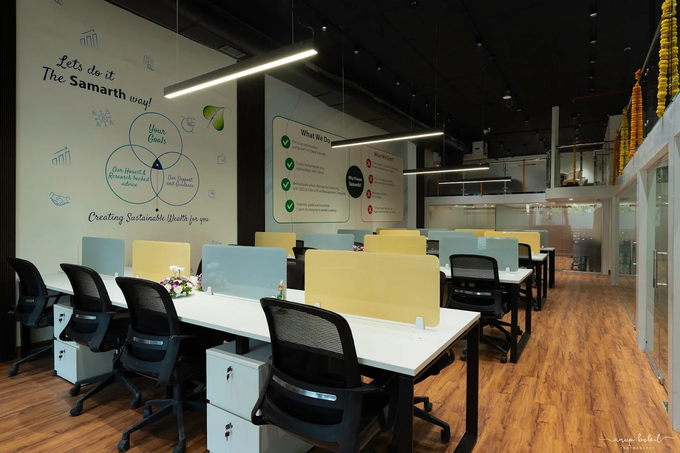 Samarth Wealth office floor - wealth management and investment advisory office in Thane Maharashtra